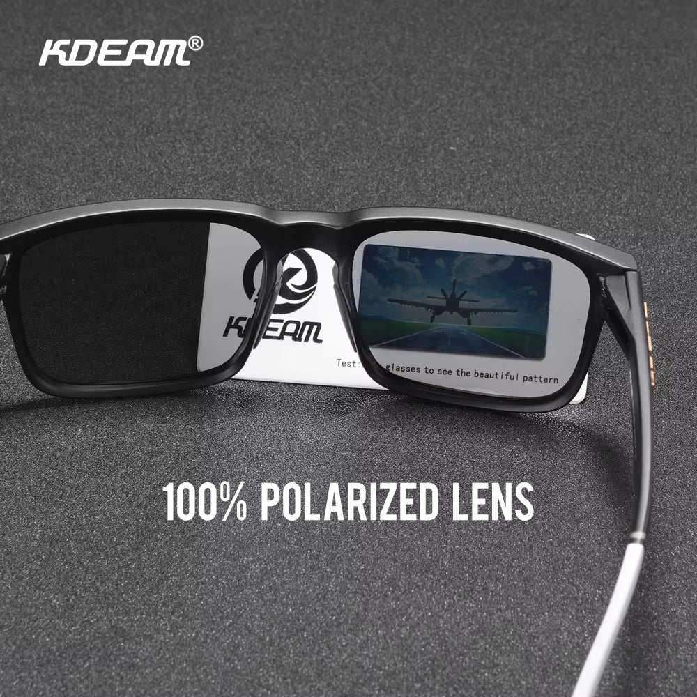 Men'S Polarized Sunglasses Square Casual Outdoors Sun Glasses Women Unisex Sunglass for Couple with Zipper Case
