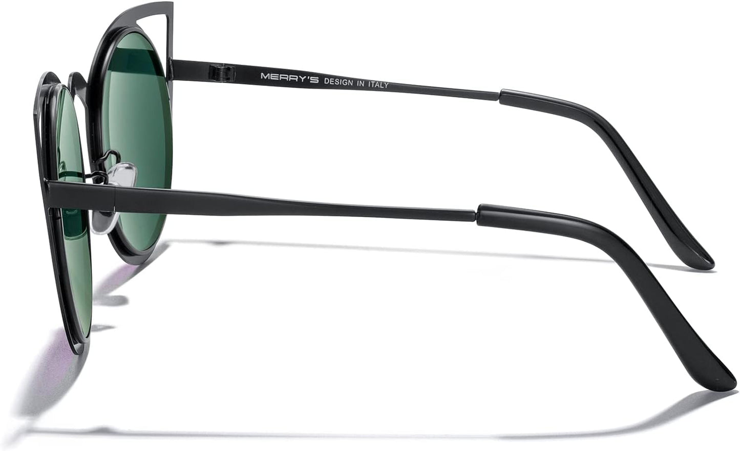 Cat Eye Sunglasses round Metal Cut-Out Flash Mirror Lens Sun Glasses S8064