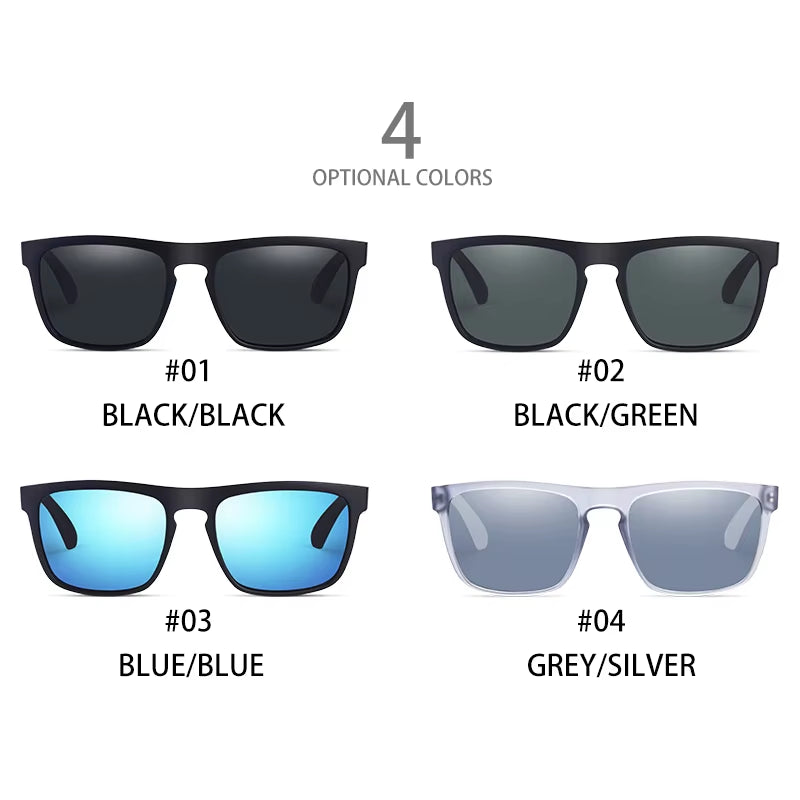 Fashion Square Vintage Polarized Sunglasses Men Women Retro Driving Fishing Sun Glasses UV400 Eyewear