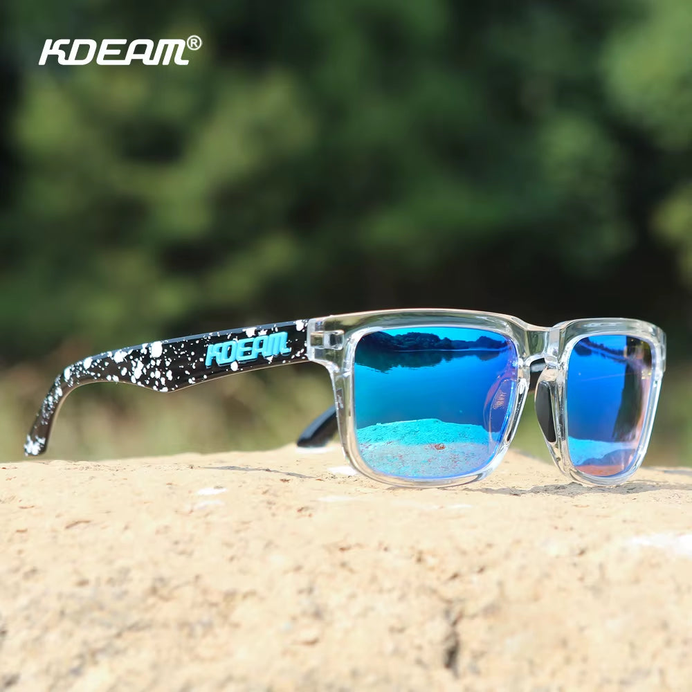 Men'S Polarized Sunglasses Square Casual Outdoors Sun Glasses Women Unisex Sunglass for Couple with Zipper Case